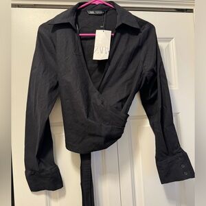 Zara wrap blouse